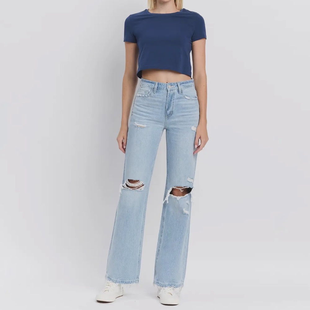 VERVET by FLYING MONKEY WESTERN PROMISE 90'S VINTAGE SUPER HIGH RISE FLARE JEANS - Picture 12 of 12